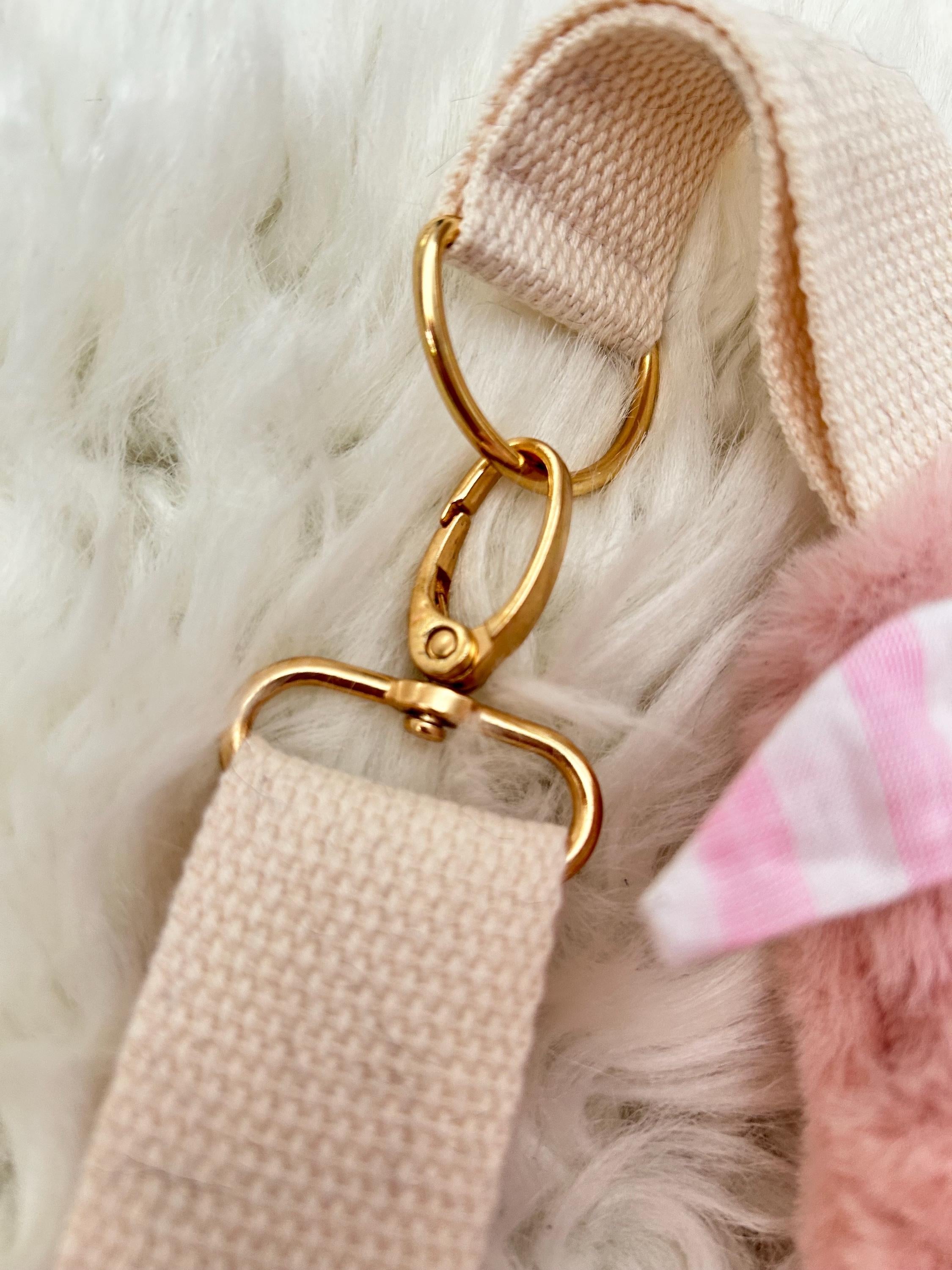 Sac banane femme hiver | Fausse fourrure rose & doublure rayures rosesSac Femme Zage Colorful Life