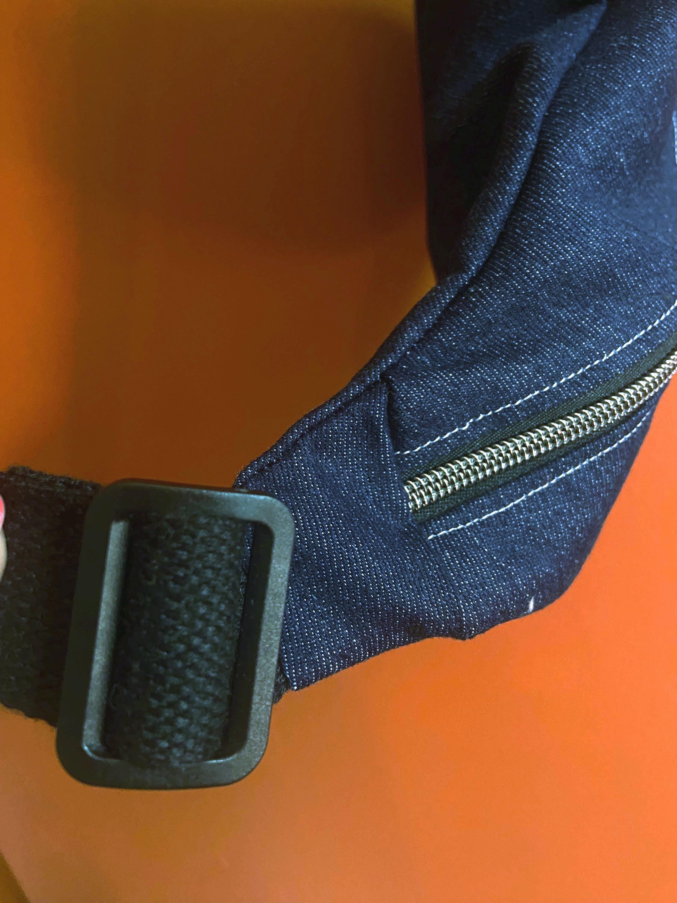 Sac banane Homme | Jeans brut  & doublure carreaux bleu et orangeSac Femme Zage Colorful Life