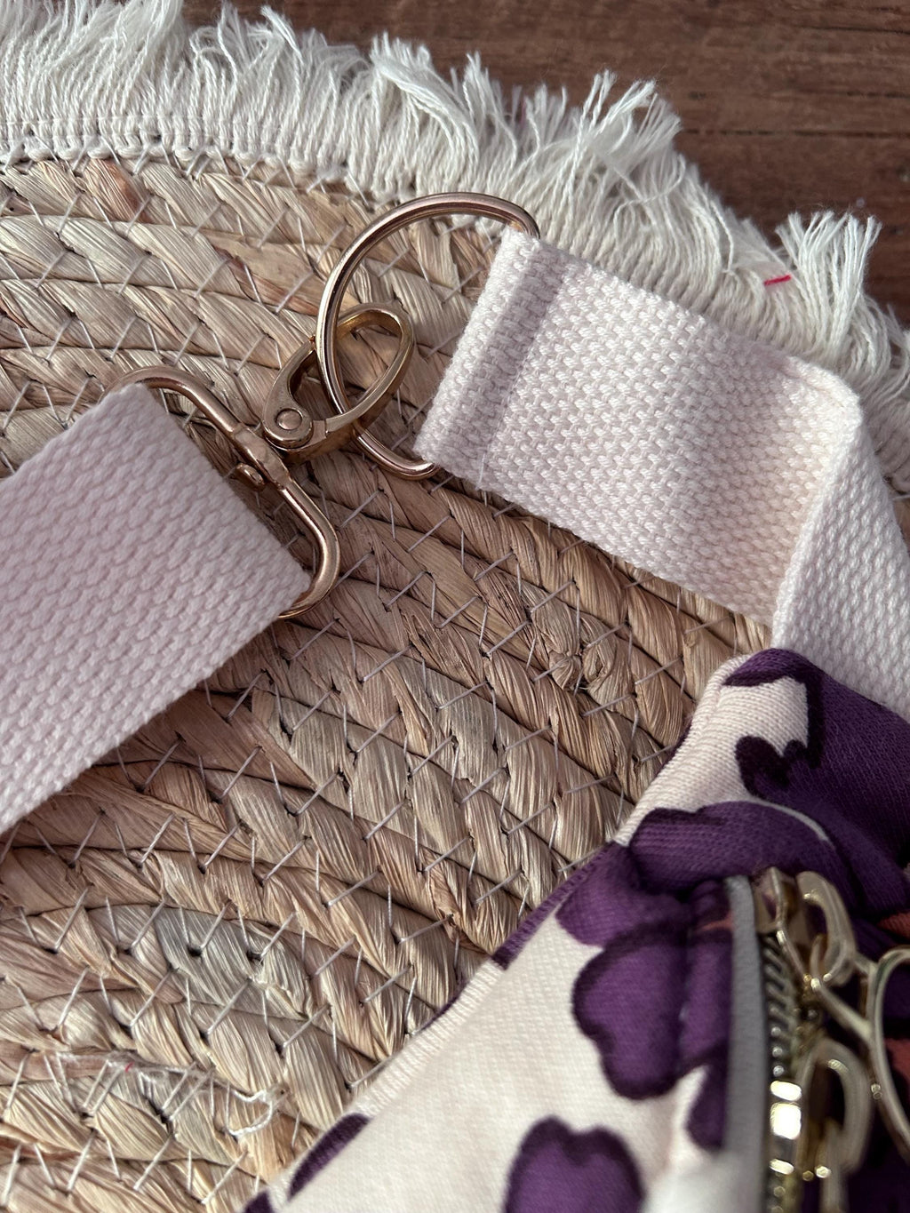 Sac banane femme été | Sweat molletonné marguerites violettes & doublure beigeSac Femme Zage Colorful Life