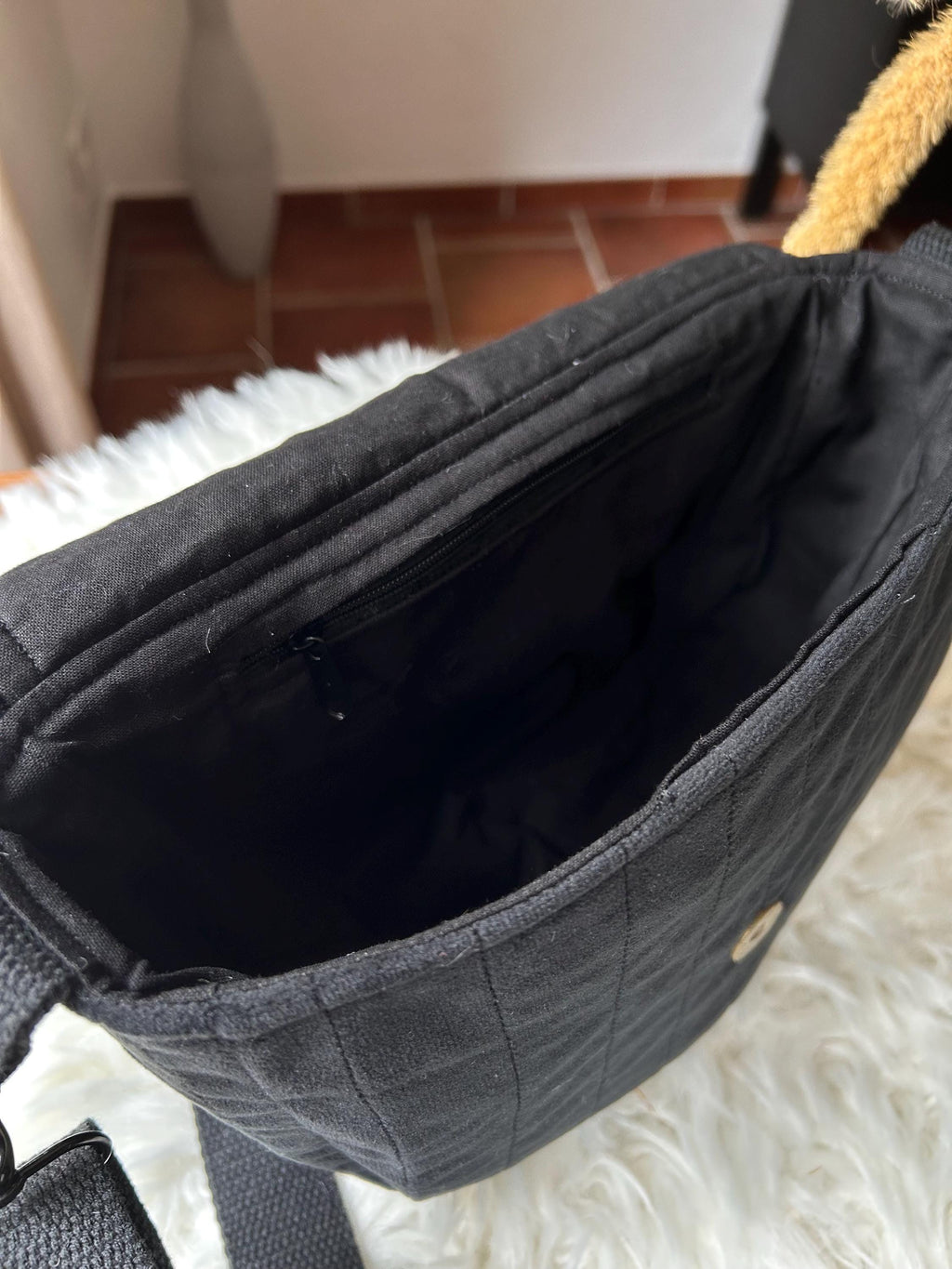 Sac Besace à rabat femme fête | Sequins, velours matelassé  & doublure noireSac Femme Zage Colorful Life