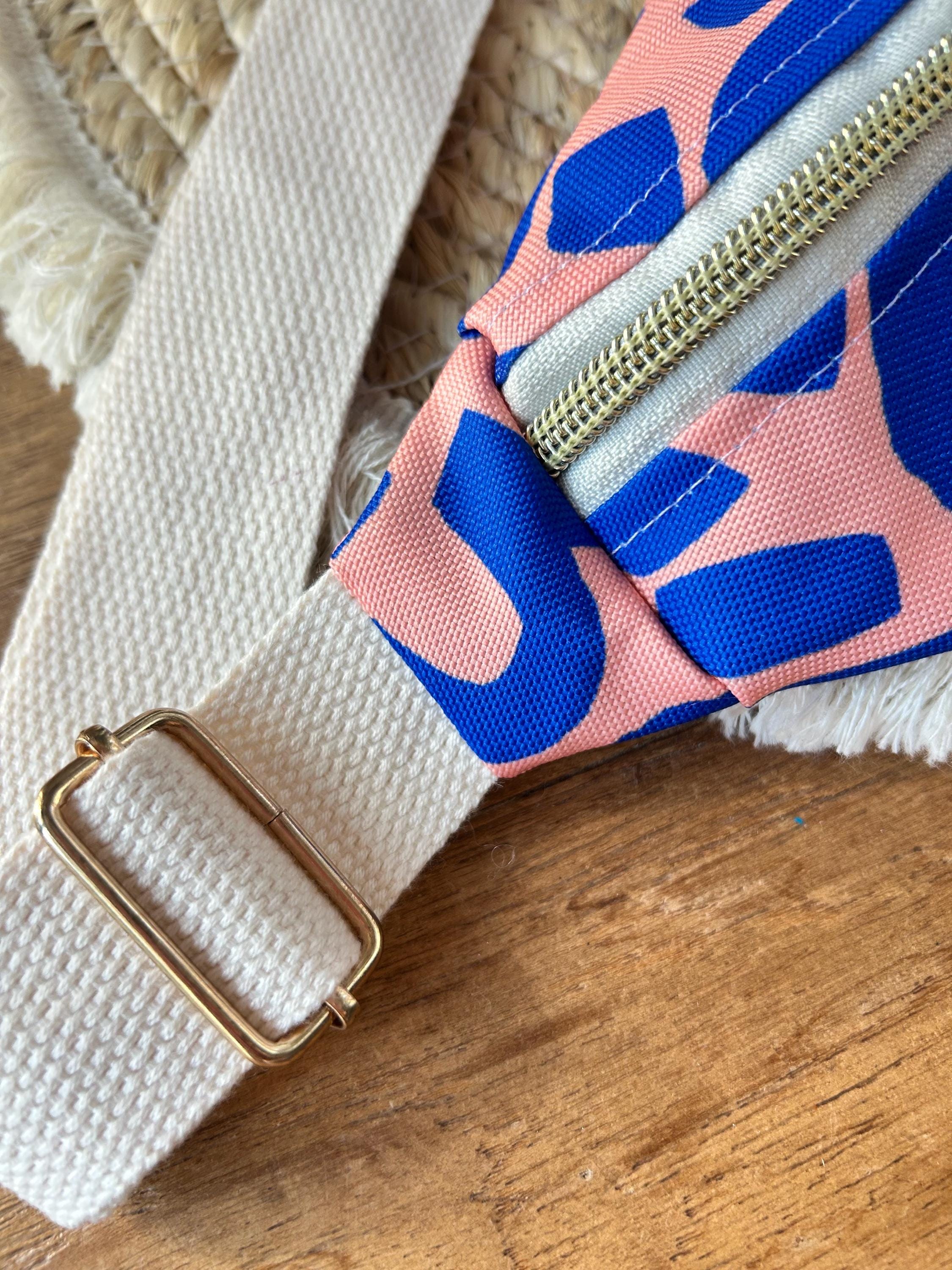 Sac banane Imperméable femme | Toile Graphique bleu et rose & doublure bleueSac Femme Zage Colorful Life