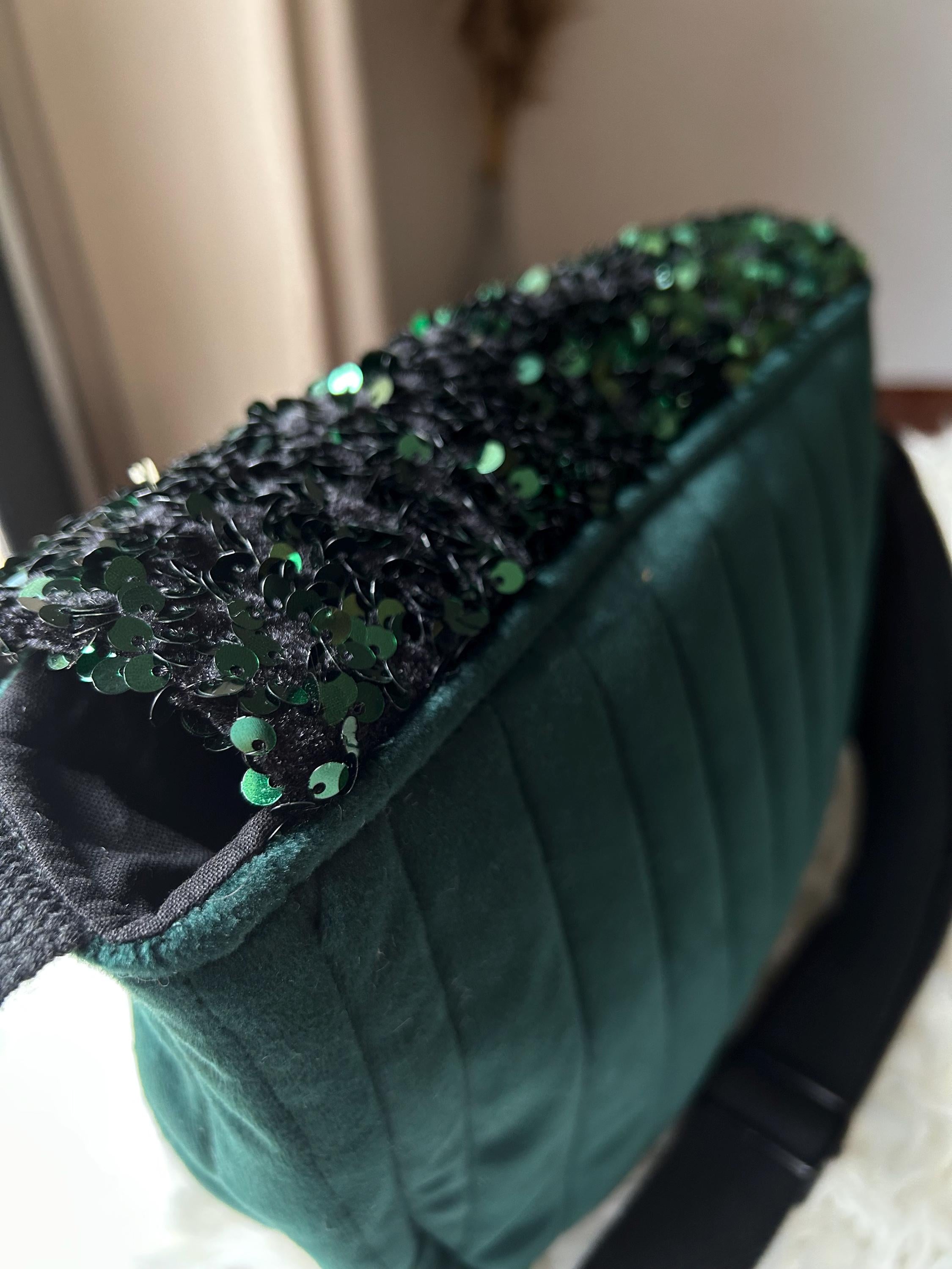 Sac Besace à rabat femme fête | Sequins, velours matelassé  & doublure noireSac Femme Zage Colorful Life