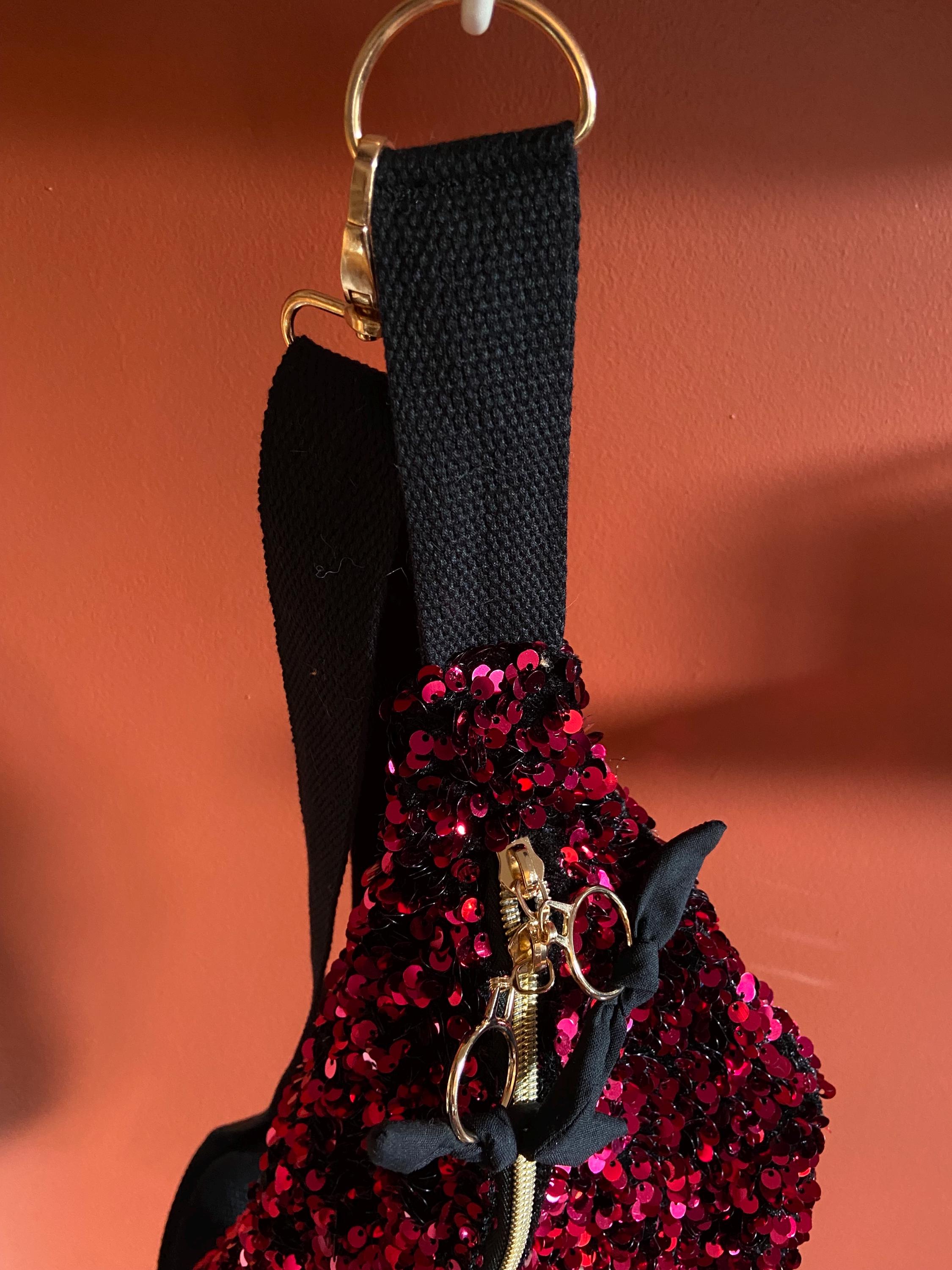 Sac banane fête femme | Sequins rose & doublure noireSac Femme Zage Colorful Life