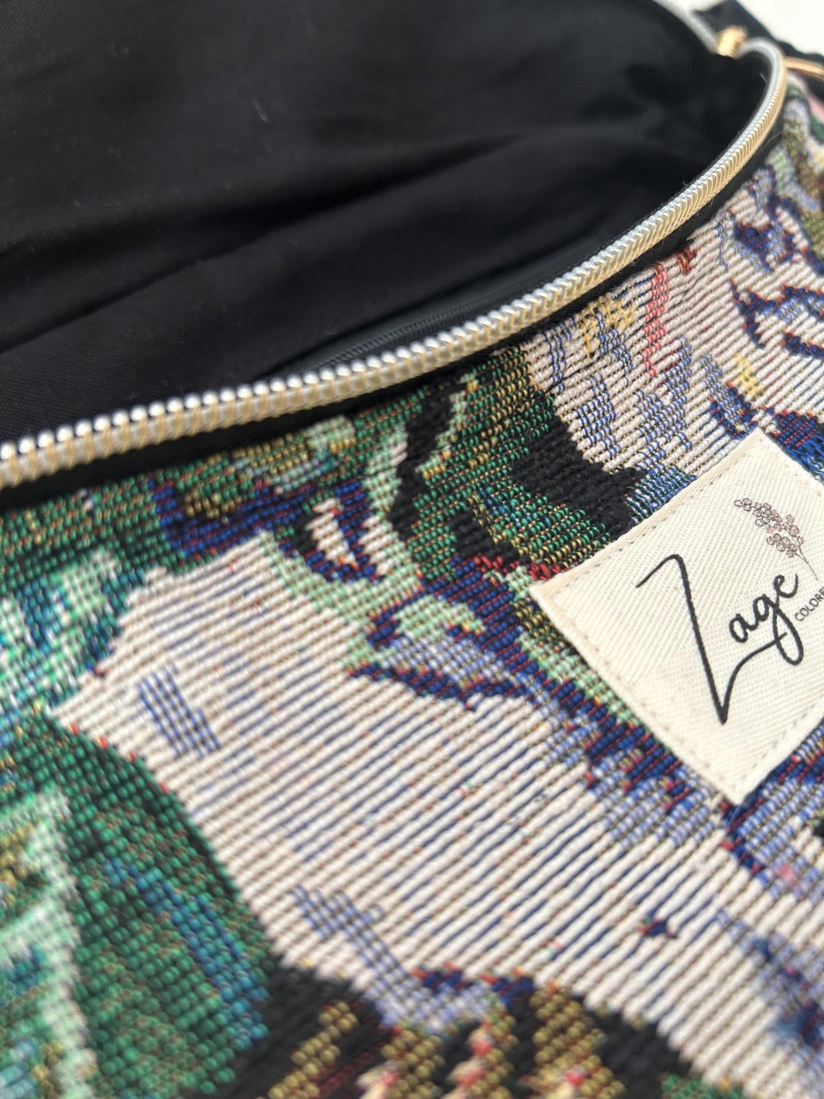 Sac banane femme hiver| Jacquard fleuri, doublure noire |   Fanny pack, bum bag, Gürteltasche, Heuptas | Cadeau femmeSac Femme Zage Colorful Life